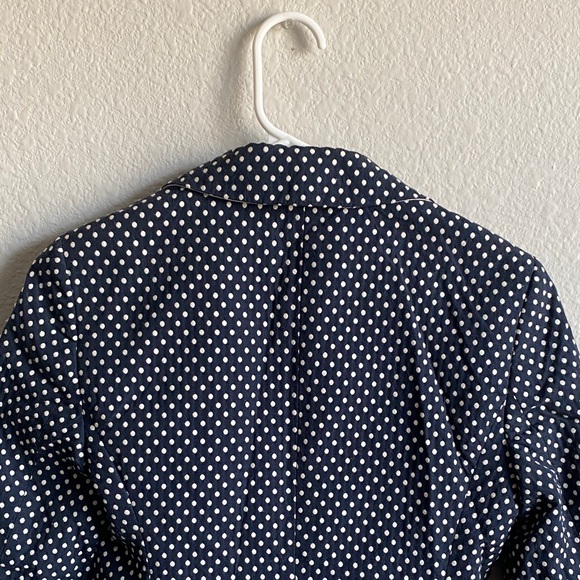 Ann Taylor Navy and White Polka Dot Blazer - Picture 10 of 14
